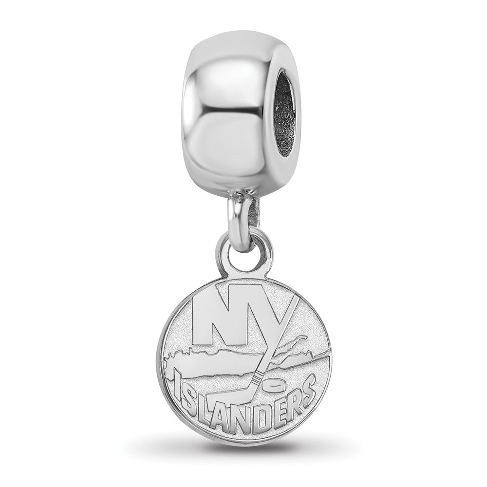Sterling Silver Rhod-Pltd Nhl Logoart New York Islanders Xs Dangle Bead