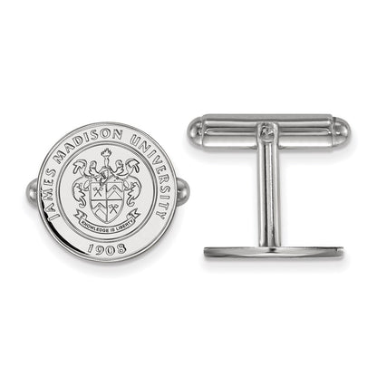 Sterling Silver Rhod-Pltd Logoart James Madison University Crest Cuff Links