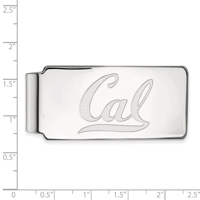 Sterling Silver Rhod-Pltd Logoart U. of California Berkeley Money Clip