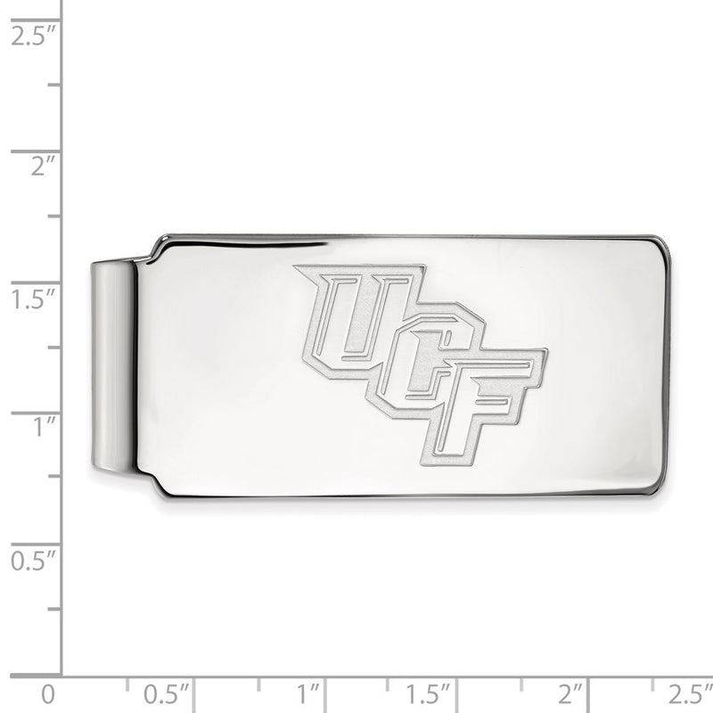 Sterling Silver Rhod-Pltd Logoart University of Central Florida Money Clip