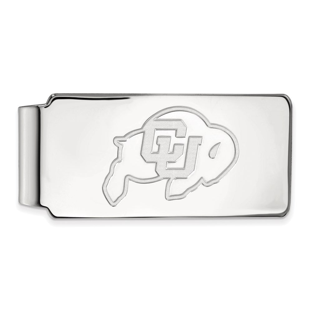 Sterling Silver Rhod-Pltd Logoart University of Colorado Money Clip