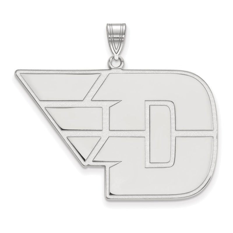 Sterling Silver Rhodium Plated Logoart University Of Dayton Extra Large Pendant