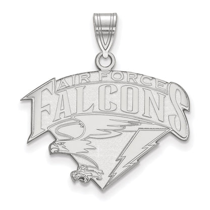 10K White Gold Logoart United States Air Force Academy Falcons Large Pendant