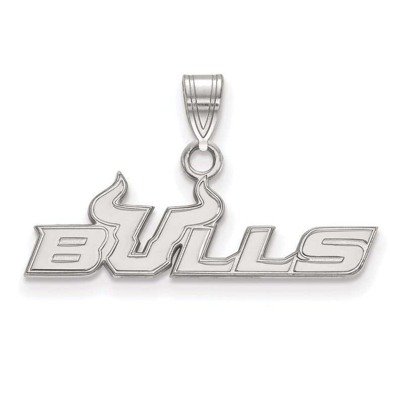 14K White Gold Logoart University Of South Florida Bulls Small Pendant