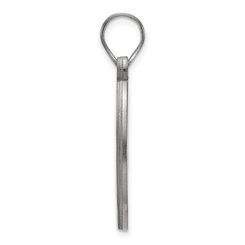 Sterling Silver Rhodium Plated Logoart Baylor University Bears Medium Circle Pendant