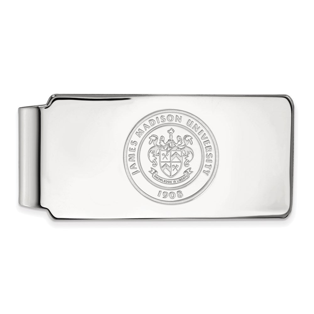 Sterling Silver Rhod-Pltd Logoart James Madison Univ. Crest Money Clip
