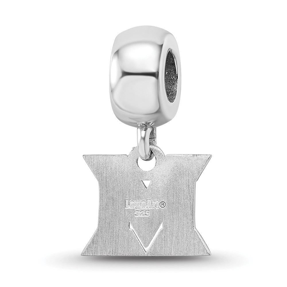 Sterling Silver Rhod-Pltd Logoart Miami University Xs Dangle Bead