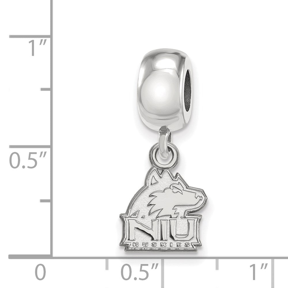 Sterling Silver Rhod-Pltd Logoart Northern Illinois Univ. Dangle Bead