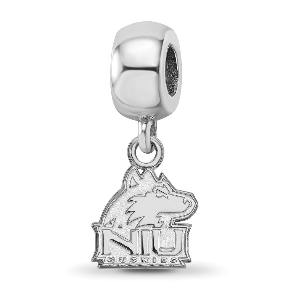 Sterling Silver Rhod-Pltd Logoart Northern Illinois Univ. Dangle Bead