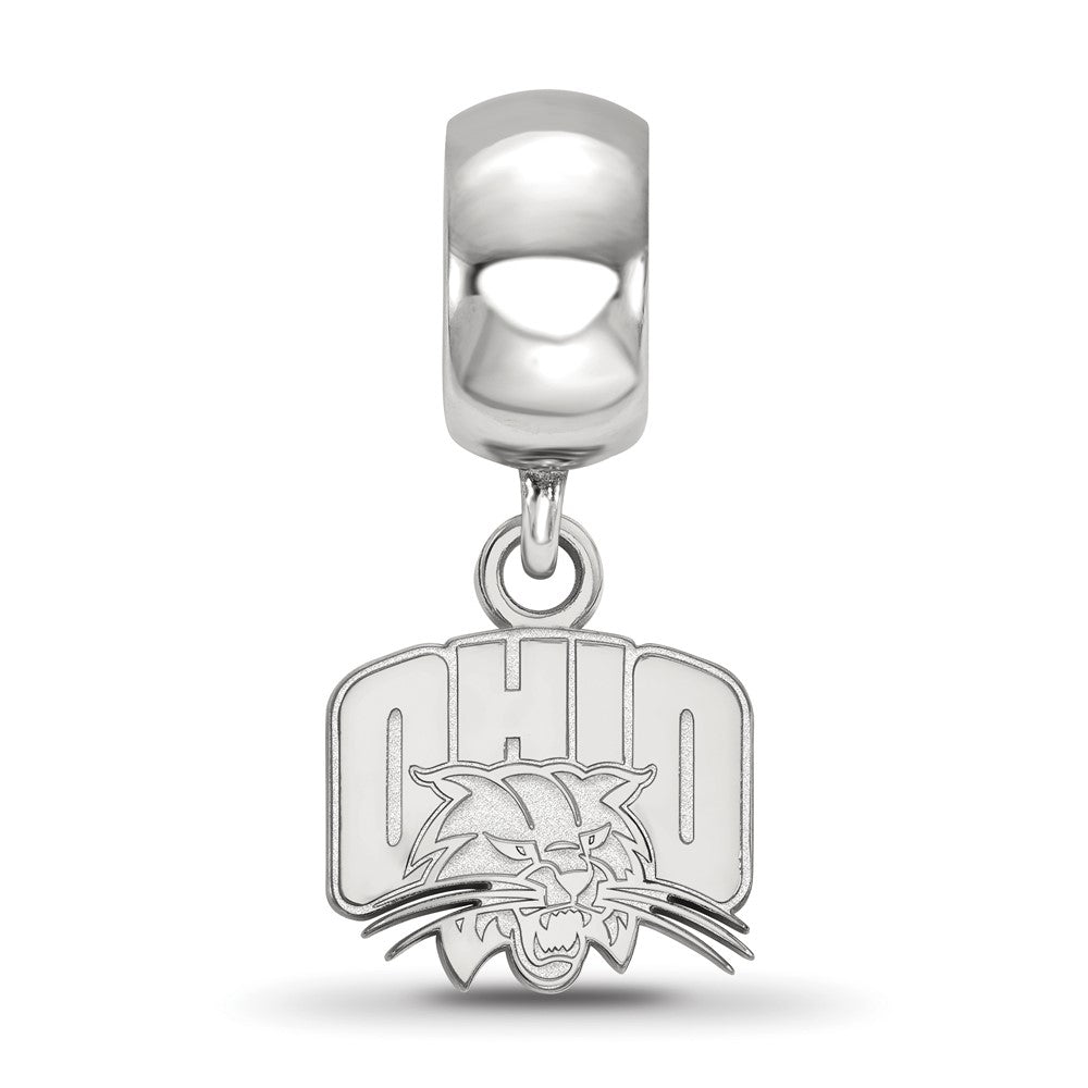 Sterling Silver Rhod-Pltd Logoart Ohio University Xs Dangle Bead