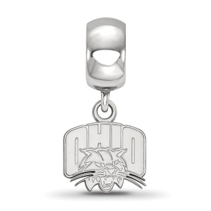 Sterling Silver Rhod-Pltd Logoart Ohio University Xs Dangle Bead