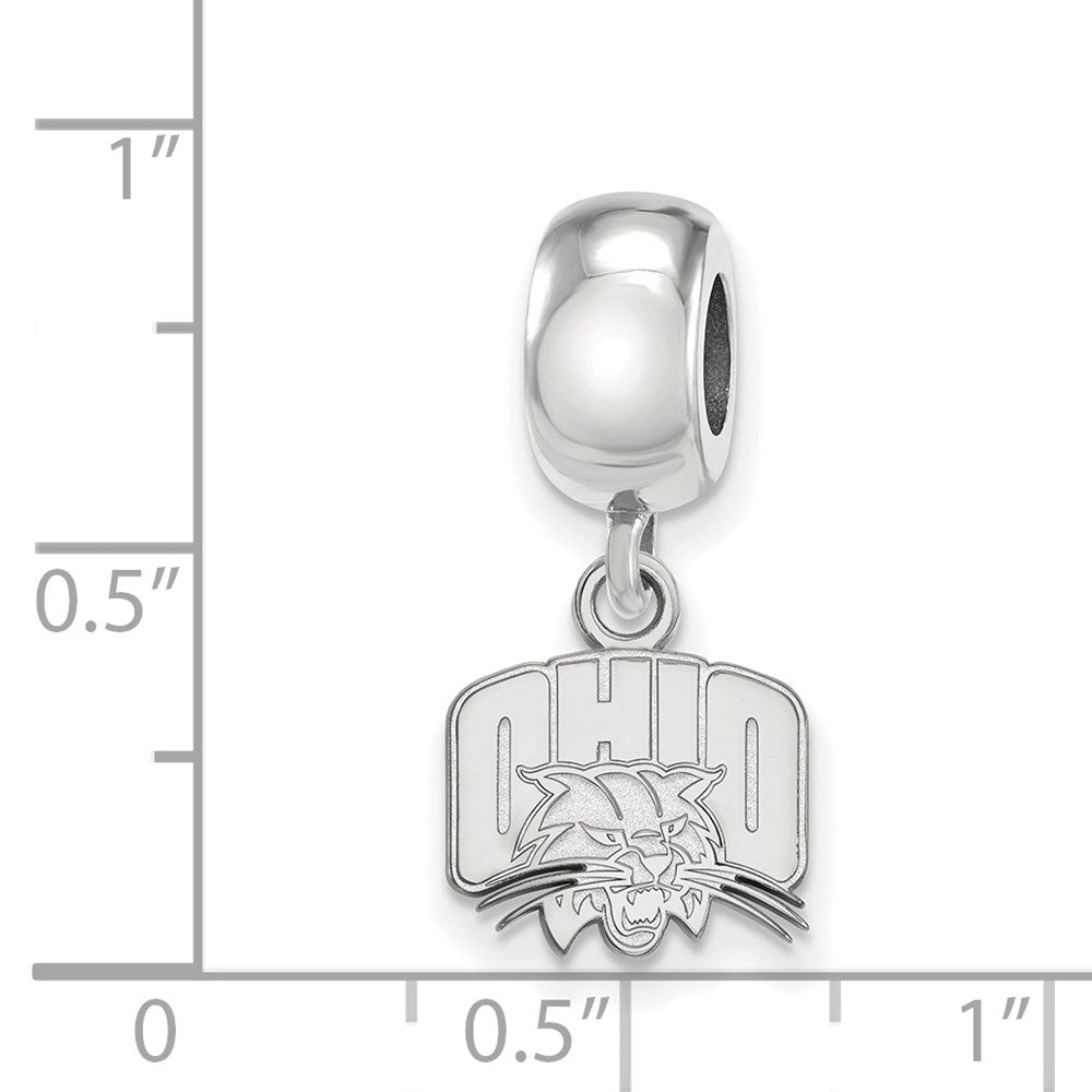 Sterling Silver Rhod-Pltd Logoart Ohio University Xs Dangle Bead