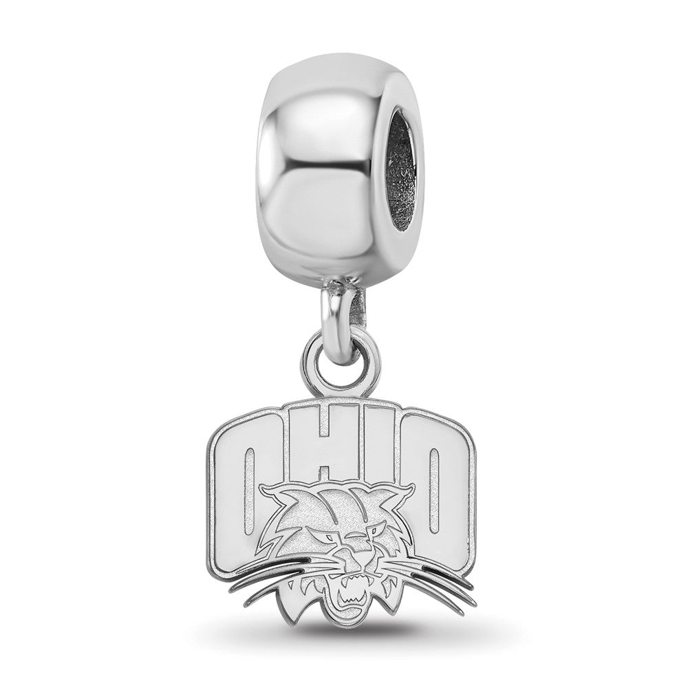 Sterling Silver Rhod-Pltd Logoart Ohio University Xs Dangle Bead