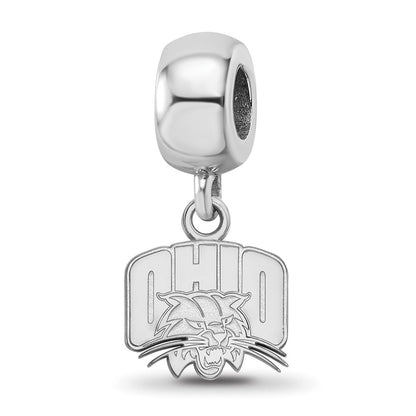 Sterling Silver Rhod-Pltd Logoart Ohio University Xs Dangle Bead