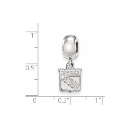 Sterling Silver Rhod-Pltd Nhl Logoart New York Rangers Xs Dangle Bead