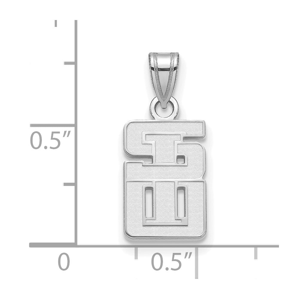 10K White Gold 10Kw Logoart Southern Illinois University Small Pendant