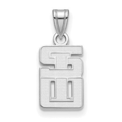 14K White Gold 14Kw Logoart Southern Illinois University Small Pendant