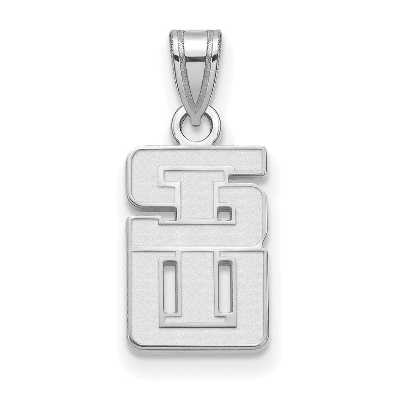 10K White Gold 10Kw Logoart Southern Illinois University Small Pendant