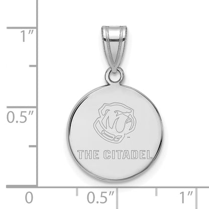10K White Gold 10Kw Logoart The Citadel Medium Pendant