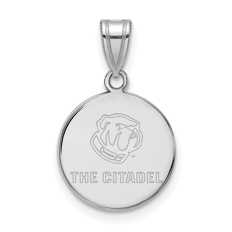 Sterling Silver Rh Plated Logoart The Citadel Medium Pendant