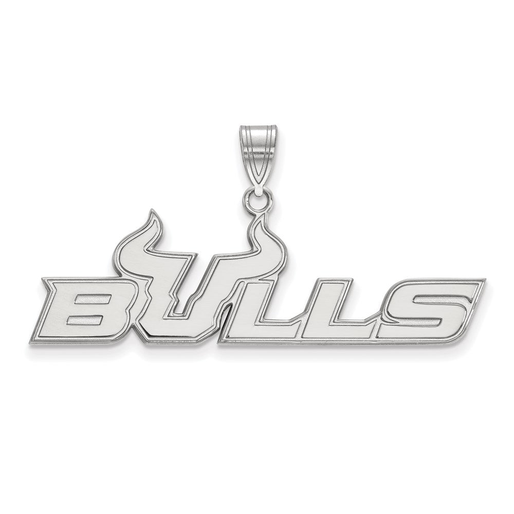 10K White Gold Logoart University Of South Florida Bulls Large Pendant