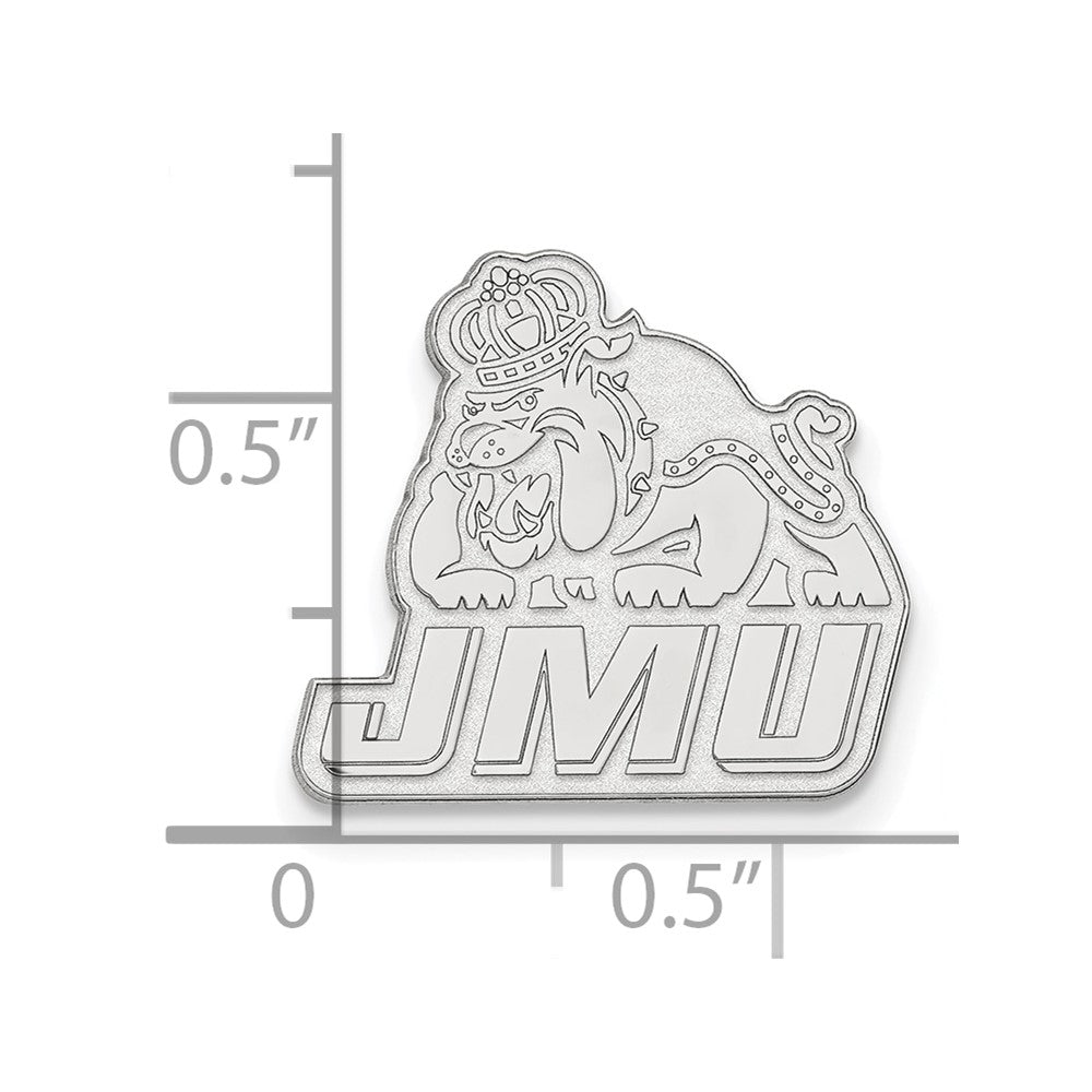 Sterling Silver Rhod-Pltd Logoart James Madison University Lapel Pin