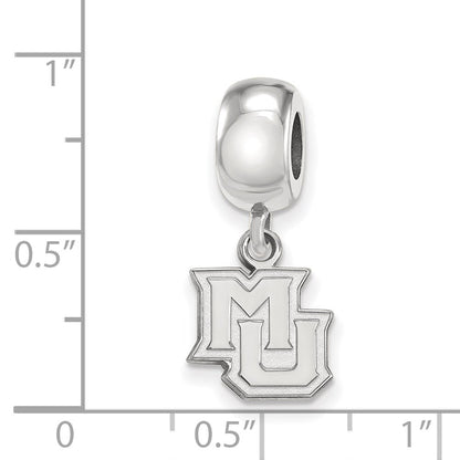 Sterling Silver Rhod-Pltd Logoart Marquette University Xs Dangle Bead