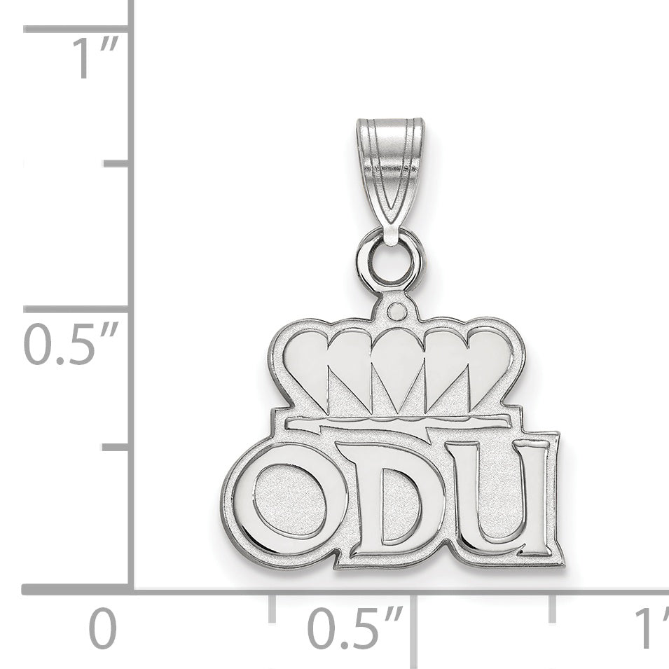 14K White Gold Logoart Old Dominion University O D U Small Pendant