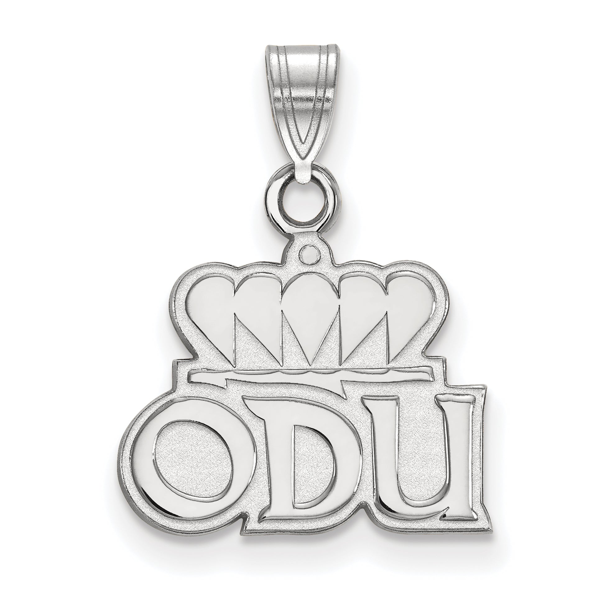 14K White Gold Logoart Old Dominion University O D U Small Pendant