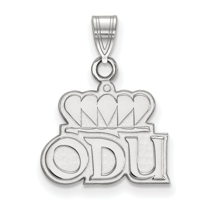 14K White Gold Logoart Old Dominion University O D U Small Pendant