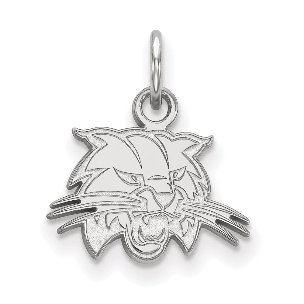Sterling Silver Rhodium Plated Logoart Ohio University Bobcat Extra Small Pendant