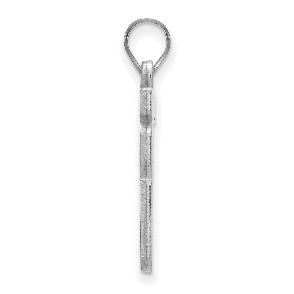 Sterling S. Rhodium Plated Logoart Southern Illinois University Large Pendant