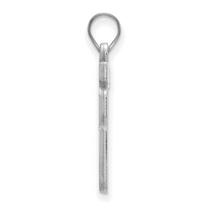 Sterling S. Rhodium Plated Logoart Southern Illinois University Large Pendant