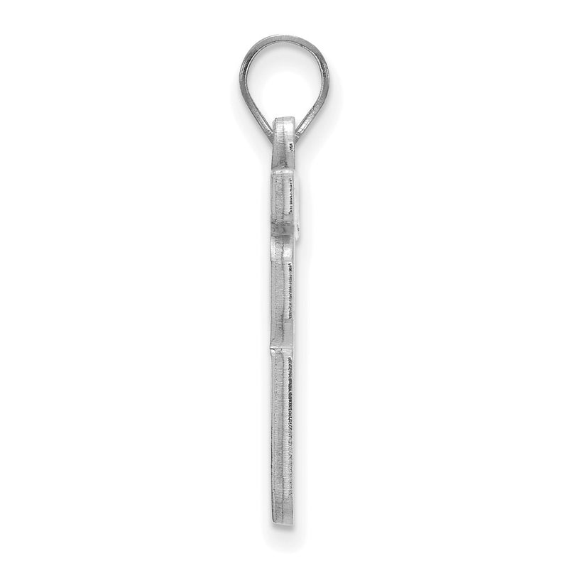 Sterling S. Rhodium Plated Logoart Southern Illinois University Large Pendant