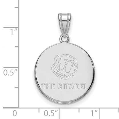 10K White Gold 10Kw Logoart The Citadel Large Pendant