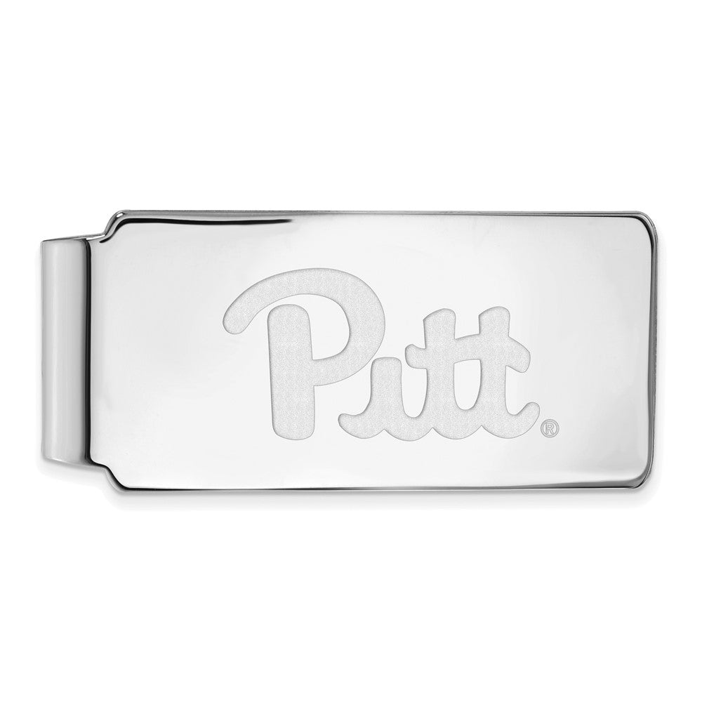 Sterling Silver Rhod-Pltd Logoart University of Pittsburgh Money Clip