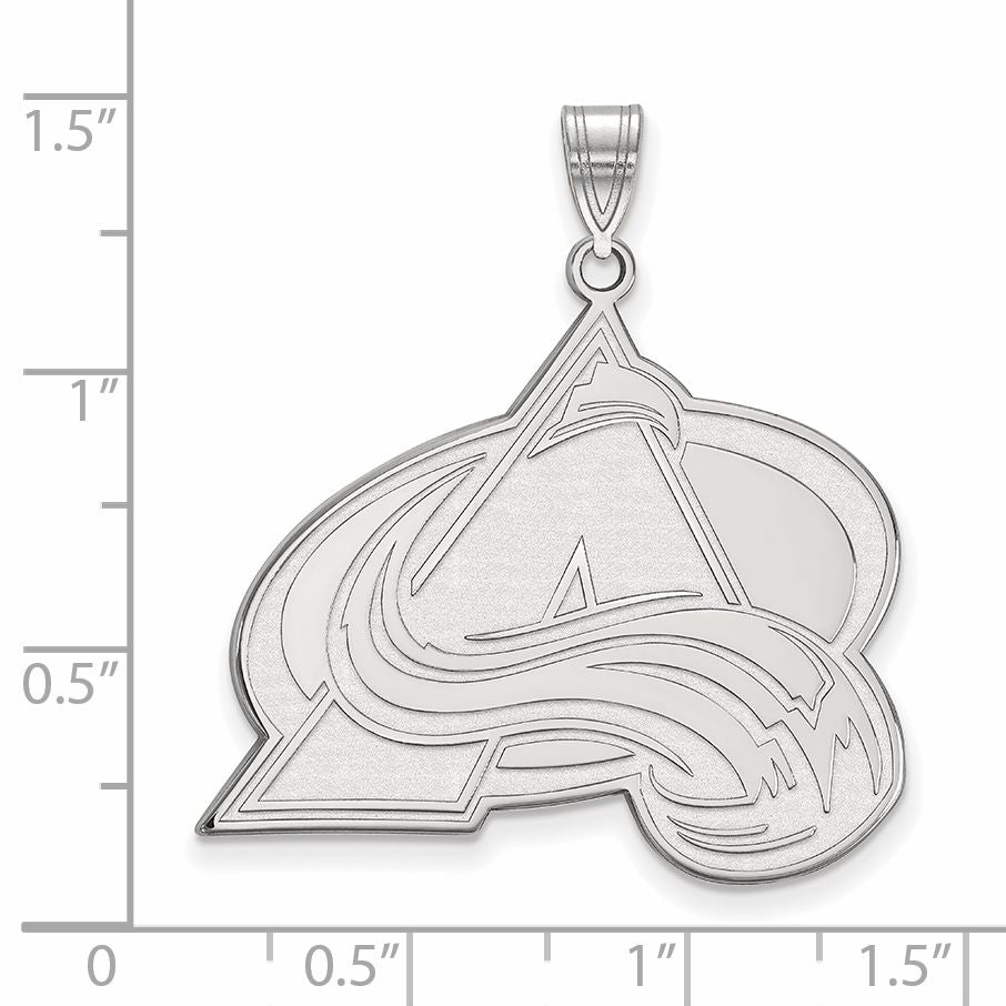 10K White Gold Nhl Logoart Colorado Avalanche Letter A Extra Large Pendant