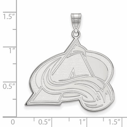10K White Gold Nhl Logoart Colorado Avalanche Letter A Extra Large Pendant
