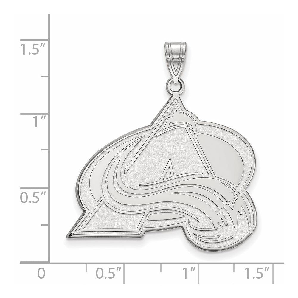 Sterling Silver Rhodium Plated Nhl Logoart Colorado Avalanche Letter A Extra Large Pendant
