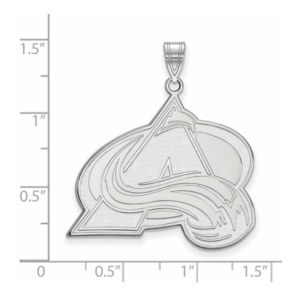Sterling Silver Rhodium Plated Nhl Logoart Colorado Avalanche Letter A Extra Large Pendant