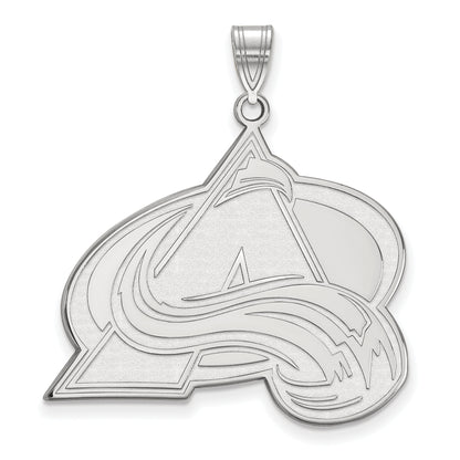 10K White Gold Nhl Logoart Colorado Avalanche Letter A Extra Large Pendant