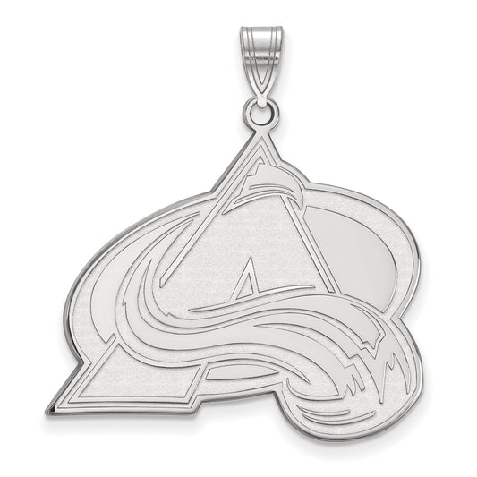 10K White Gold Nhl Logoart Colorado Avalanche Letter A Extra Large Pendant
