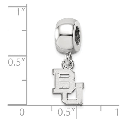 Sterling Silver Rhod-Pltd Logoart Baylor University Xs Dangle Bead