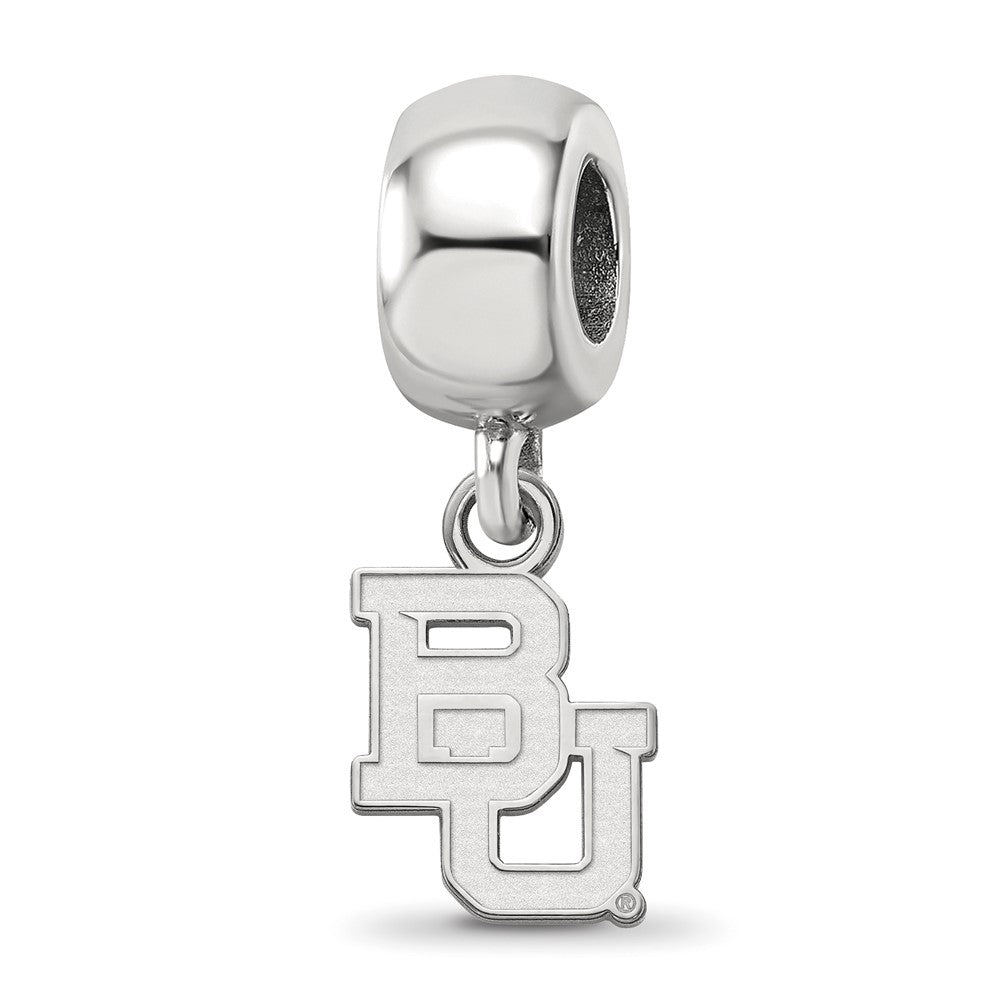 Sterling Silver Rhod-Pltd Logoart Baylor University Xs Dangle Bead