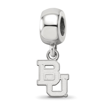 Sterling Silver Rhod-Pltd Logoart Baylor University Xs Dangle Bead