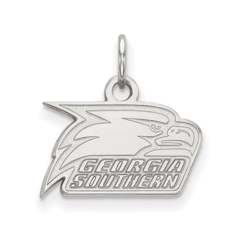 Sterling Silver Rhodium Plated Logoart Georgia Southern University Eagle Extra Small Pendant