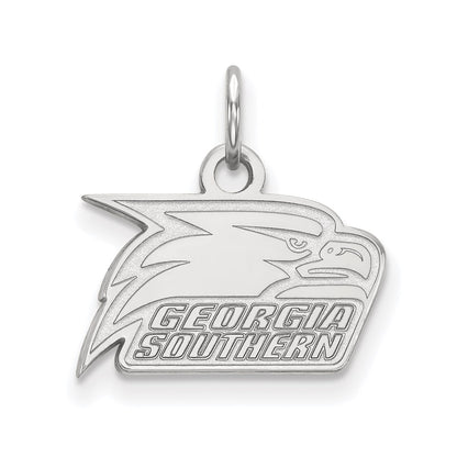 Sterling Silver Rhodium Plated Logoart Georgia Southern University Eagle Extra Small Pendant