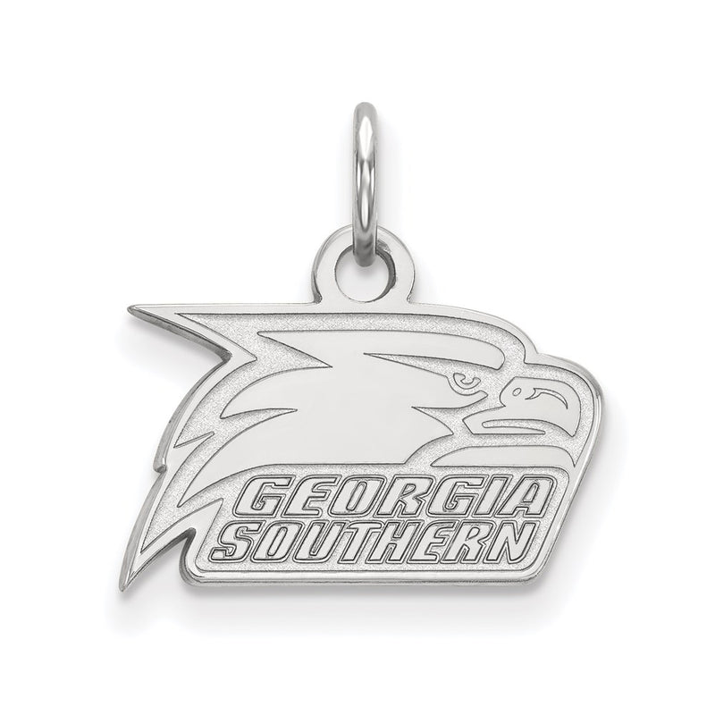 Sterling Silver Rhodium Plated Logoart Georgia Southern University Eagle Extra Small Pendant