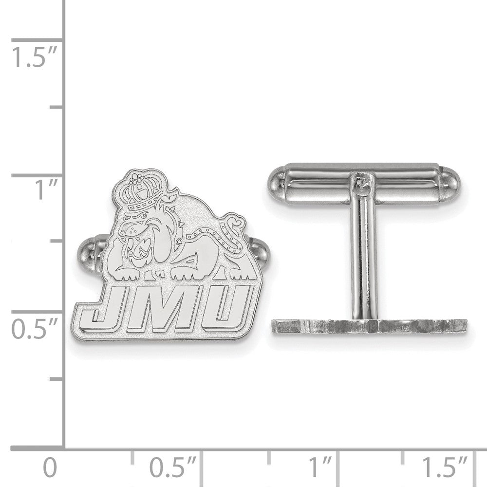 Sterling Silver Rhod-Pltd Logoart James Madison University Cuff Links