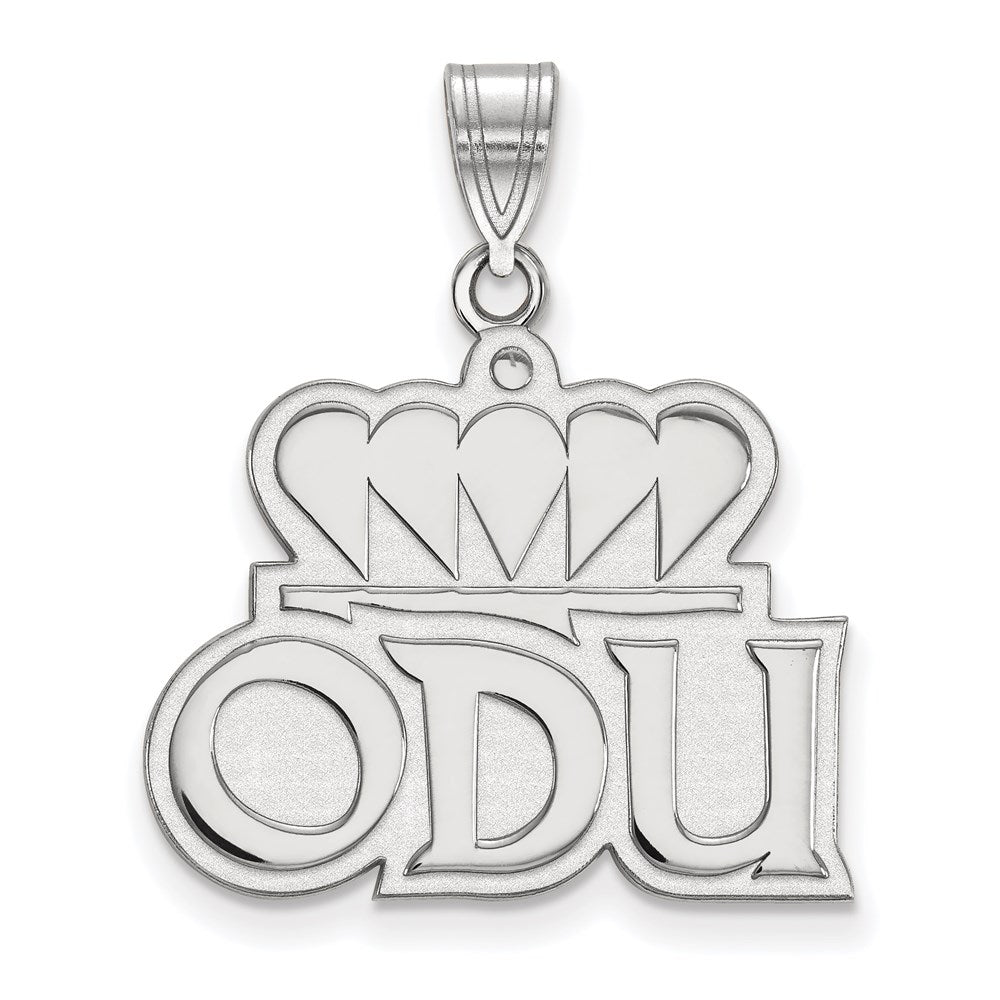 10K White Gold Logoart Old Dominion University O D U Large Pendant